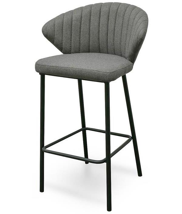 Heidi 65cm (H) Fabric Bar Stool - Grey - Last One by Interior Secrets - AfterPay Available