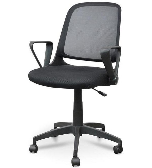 Heston Fabric Office Chair - Full Black by Interior Secrets - AfterPay Available
