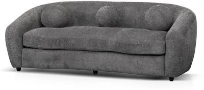 Hurst 3 Seater Fabric Sofa - Iron Grey by Interior Secrets - AfterPay Available