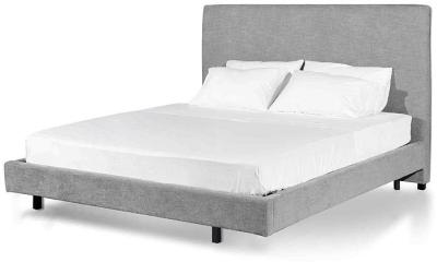 Jasper King Bed Frame - Flint Grey - Last One by Interior Secrets - AfterPay Available