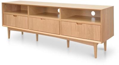 Johansen Scandinavian 180cm TV Entertainment Unit With 3 Drawers - Natural by Interior Secrets - AfterPay Available