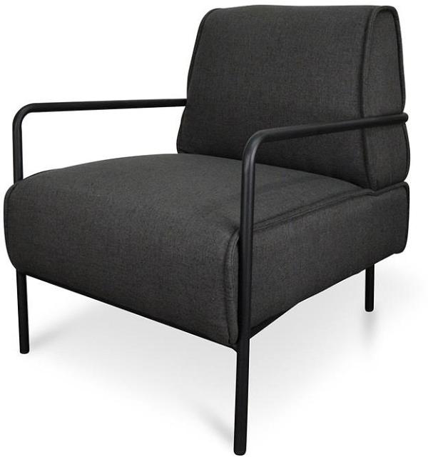 Ken Fabric Lounge Chair - Dark Grey by Interior Secrets - AfterPay Available