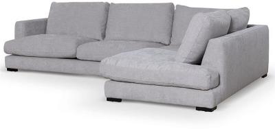 Lucinda 4 Seater Fabric Right Chaise Sofa - Oyster Beige by Interior Secrets - AfterPay Available