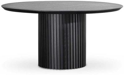 Marty 1.5m Wooden Round Dining Table - Black by Interior Secrets - AfterPay Available