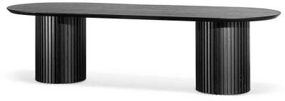 Marty 2.8m Wooden Dining Table - Black by Interior Secrets - AfterPay Available