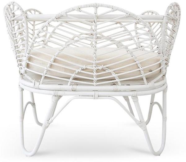 Meadow Rattan Baby Bassinet with Mattress - White by Interior Secrets - AfterPay Available