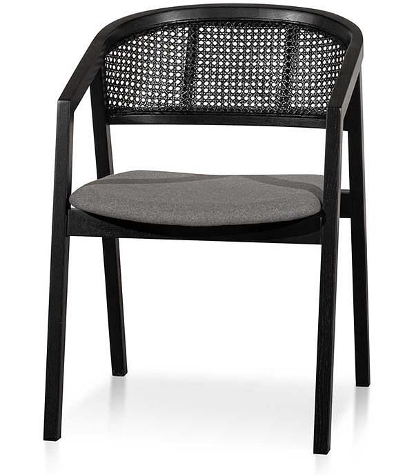 Molina Black Wood Dining Chair - Grey Seat by Interior Secrets - AfterPay Available