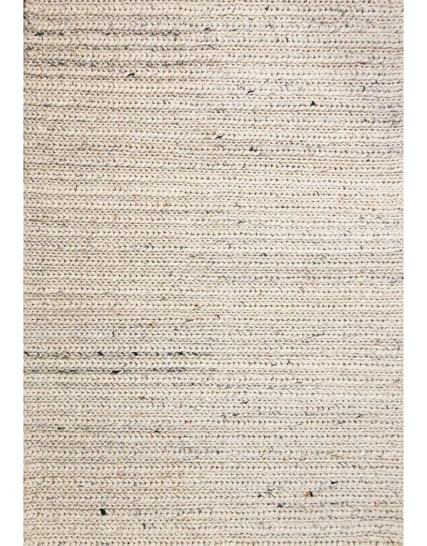 Ola Braid 290 x 200 cm New Zealand Wool Rug - Speckled Grey by Interior Secrets - AfterPay Available