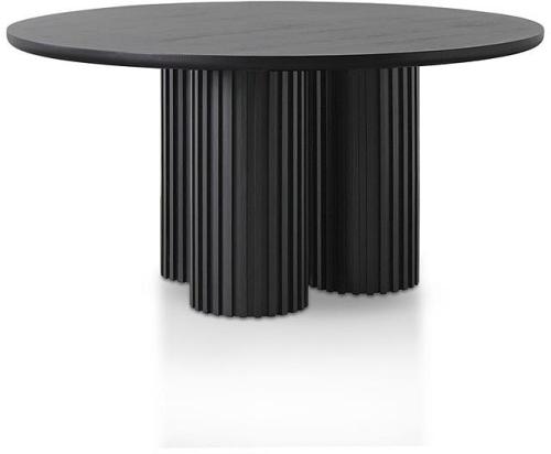 Peyton 1.5m Round Dining Table - Black Oak by Interior Secrets - AfterPay Available
