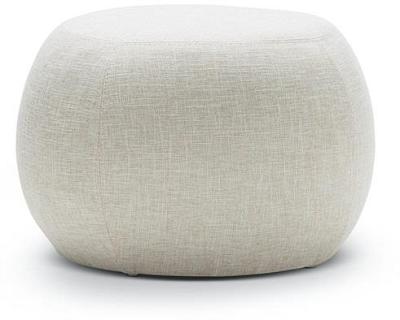Raven Fabric Cushion Ottoman - Beige by Interior Secrets - AfterPay Available