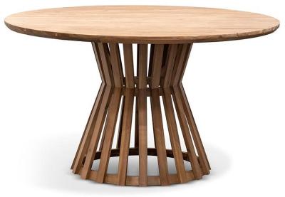 Renzo 1.35m Round Outdoor Dining Table - Natural Light by Interior Secrets - AfterPay Available