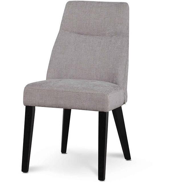 Rivera Fabric Dining Chair - Oyster Beige - Black Legs - Last One by Interior Secrets - AfterPay Available