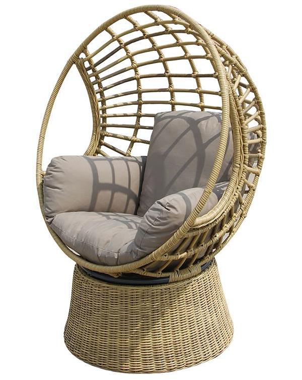 Robin Wicker Outdoor Swivel Chair - Natural by Interior Secrets - AfterPay Available