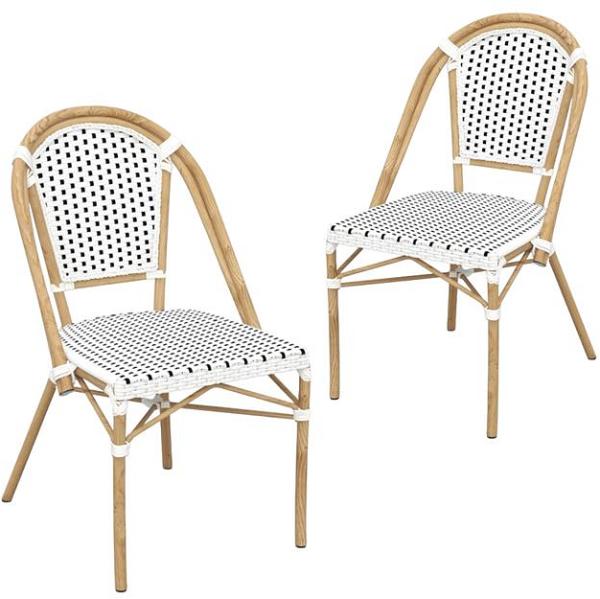 Set of 2 - Dalmatian Indoor / Outdoor Dining Chair - White & Black Standard by Interior Secrets - AfterPay Available