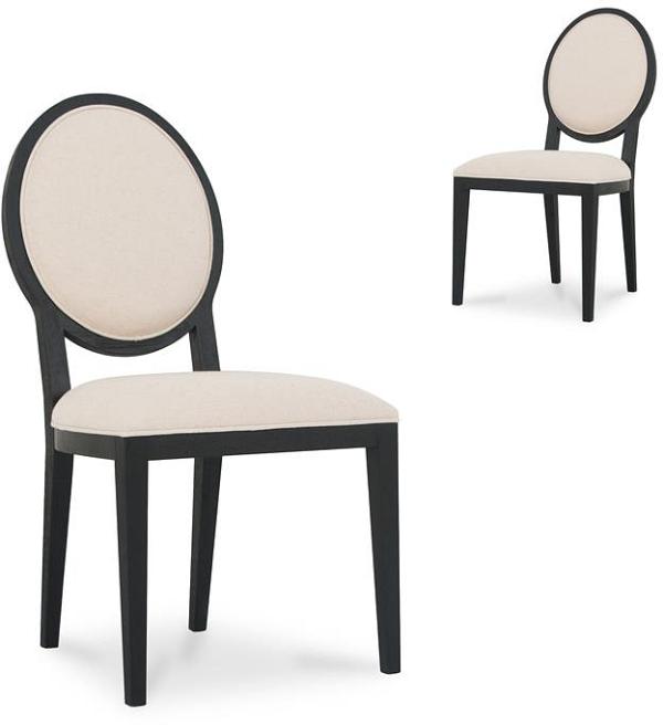 Set of 2 - Lula Light Beige Fabric Dining Chair - Black Frame by Interior Secrets - AfterPay Available