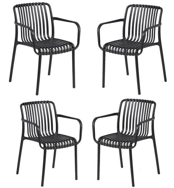 Set of 4 - Isabella Dining Chair - Black by Interior Secrets - AfterPay Available