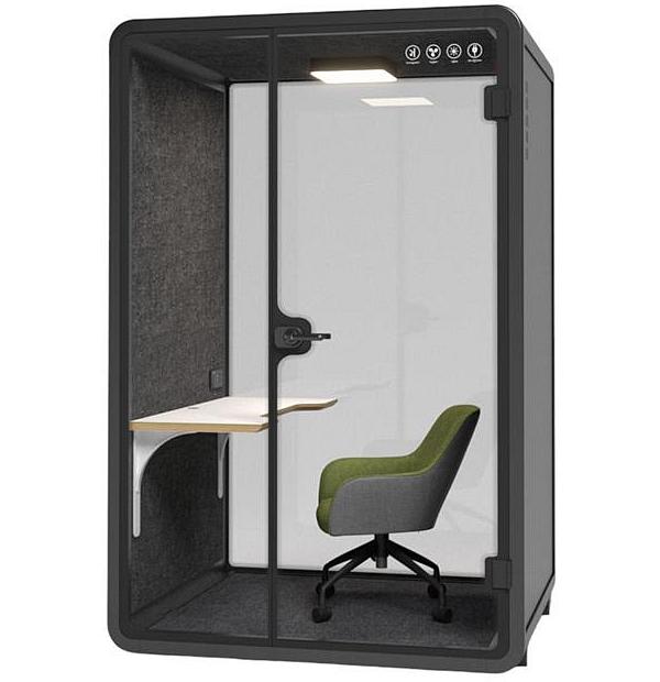 Silent Booth Medium Black by Humble Office by Interior Secrets - AfterPay Available