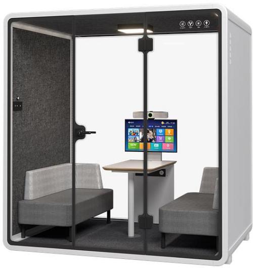 Silent Meeting Pod Large White (4 Person) by Humble Office by Interior Secrets - AfterPay Available