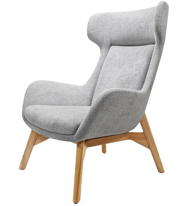 Solypac Fabric Wingback Chair - Light Grey by Interior Secrets - AfterPay Available