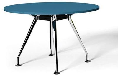 Swift Round Office Meeting Table 90cm - Olympia Blue by Interior Secrets - AfterPay Available