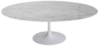 Tulip 2m Marble Oval Dining Table by Interior Secrets - AfterPay Available