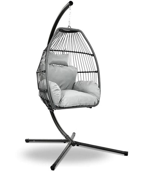 Ubud Outdoor Wicker Egg Pod Chair - Grey by Interior Secrets - AfterPay Available