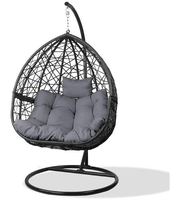Ubud Outdoor Wicker Nest Shaped Egg Chair - Black by Interior Secrets - AfterPay Available