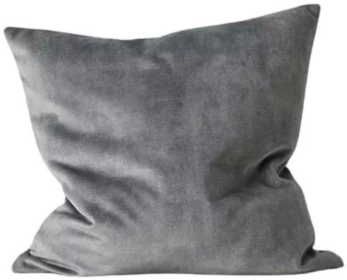 Weave Ava 50cm Velvet Cushion - Steel by Interior Secrets - AfterPay Available