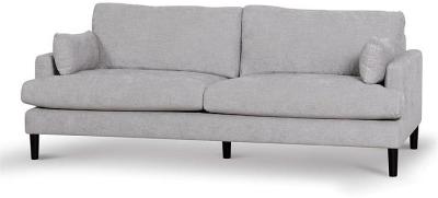 Zachery 3 Seater Fabric Sofa - Oyster Beige and Black Leg by Interior Secrets - AfterPay Available
