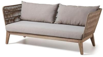 Zane Acacia Wood 2 Seater Fabric Sofa by Interior Secrets - AfterPay Available
