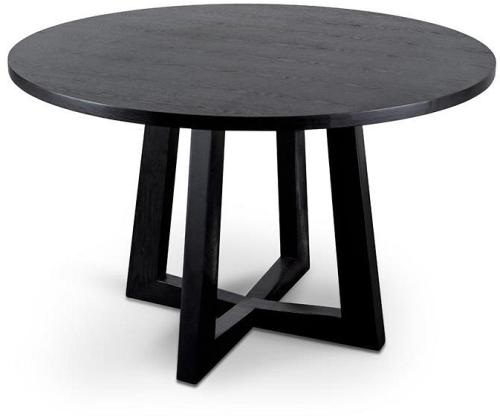 Zodiac 1.2m Round Wooden Dining Table - Black by Interior Secrets - AfterPay Available