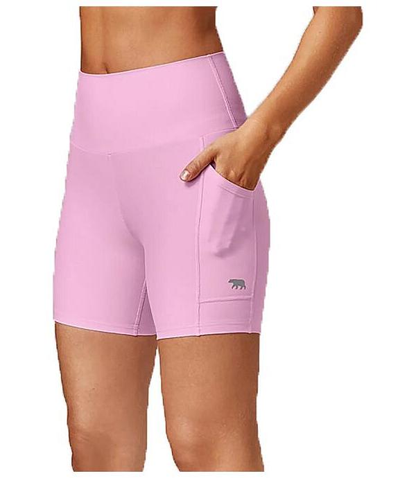 Women's Ab Waisted Gelato 6 Inch Bike Shorts, Pink /