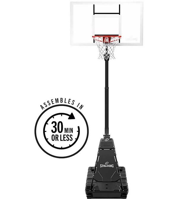 Momentous EZ Assembly 50 Inch Acrylic Portable Basketball System