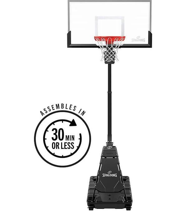 Momentous EZ Assembly 54 Inch Clear View Portable Basketball System