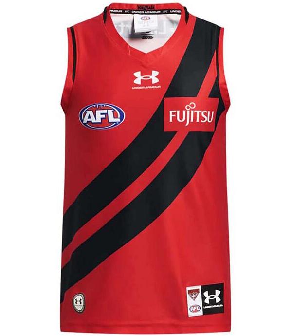 Men's AFL Essendon Bombers Football Club 2024 Authentic Clash Jersey, Red / L