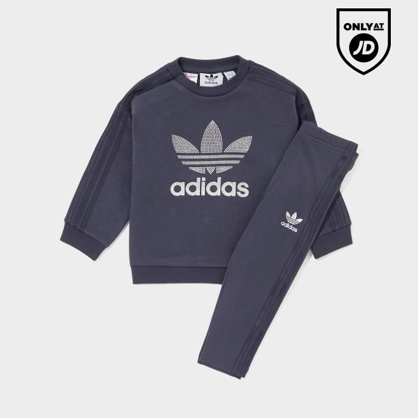 adidas Originals Girls' Diamante Sweatshirt/Leggings Set Infant