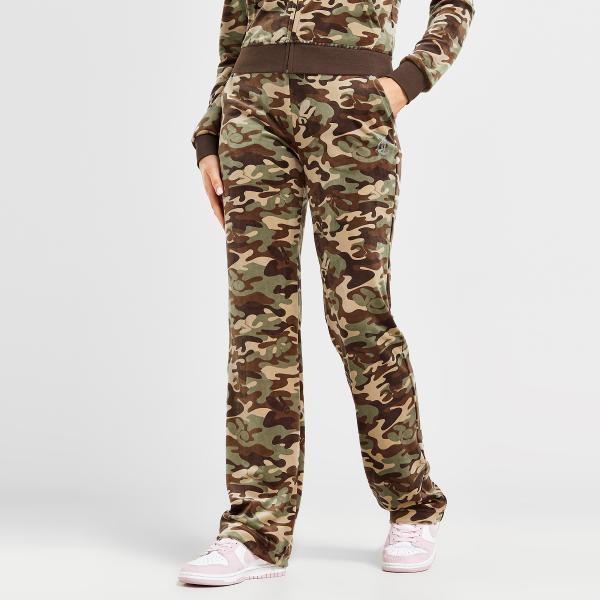 JUICY COUTURE Diamante Velour Camo Track Pant