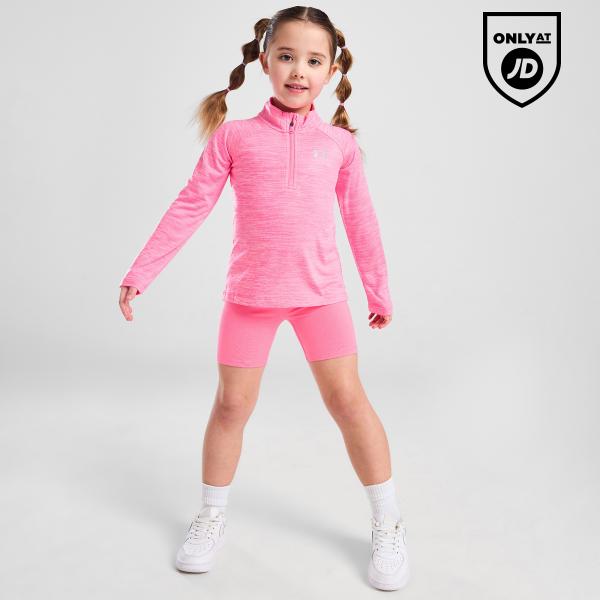 Under Armour Girls' Tech 1/4 Zip Top/Shorts Set Children