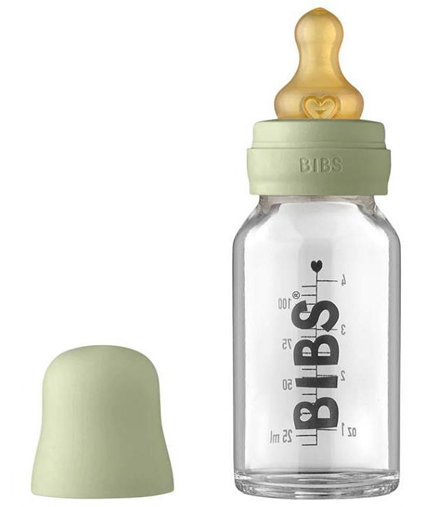 Bibs Baby Glass Bottle Complete Set 110ml - Sage