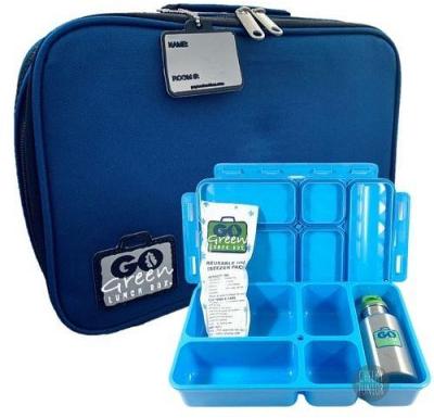 Blue Bomber Go Green Lunch Box Set