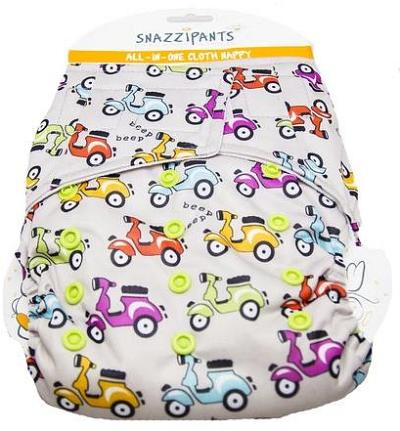 Brolly Sheets Snazzipants All in One Cloth Nappy Moped 4kg to 14kg