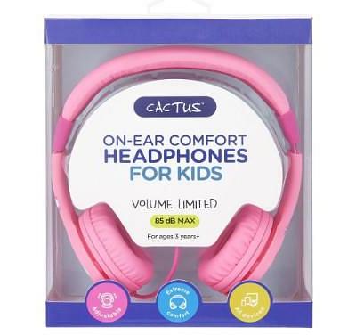 Cactus Comfort Kids Headphones Pink