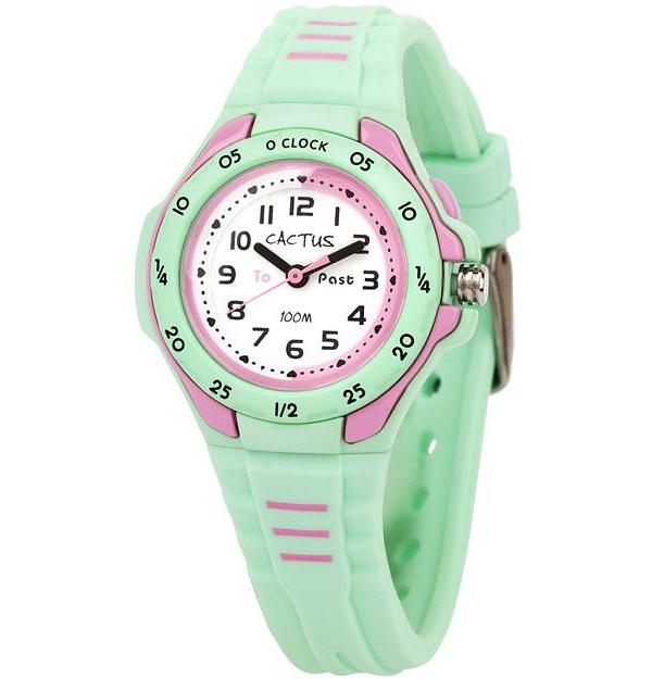 Cactus Mentor Time Teacher Watch Mint Green