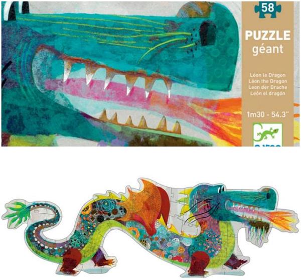 Djeco Leon the Dragon Giant Puzzle 58pcs