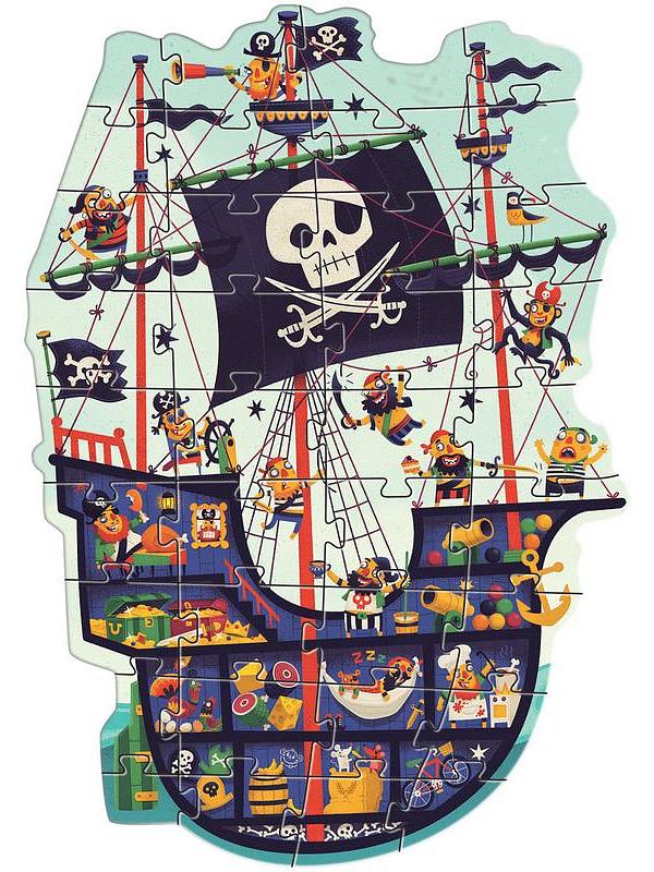 Djeco The Pirate Ship Giant Puzzle 36pc