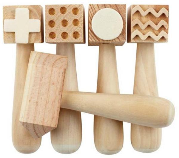 Wooden Pattern Hammers Set of 5