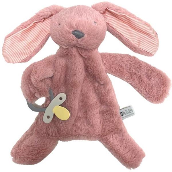 Fluffy Bunny Dummy Holder Blush Stripe