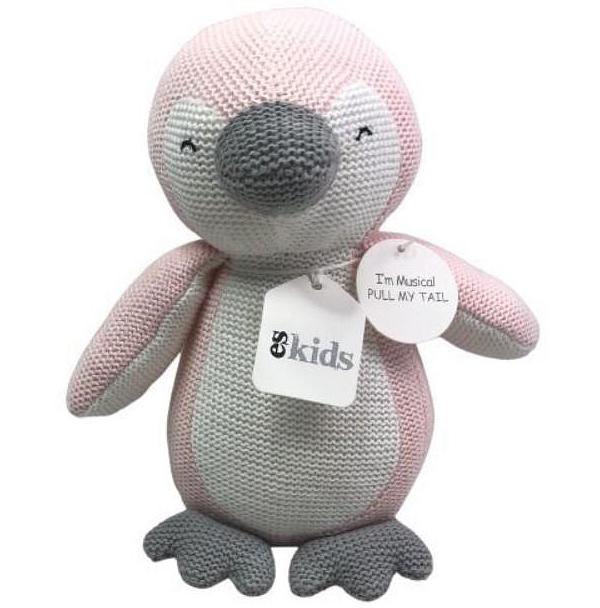 Knitted Musical Penguin Pink