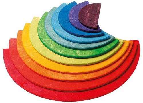 Grimm's Wooden Rainbow Semicircles 11pcs