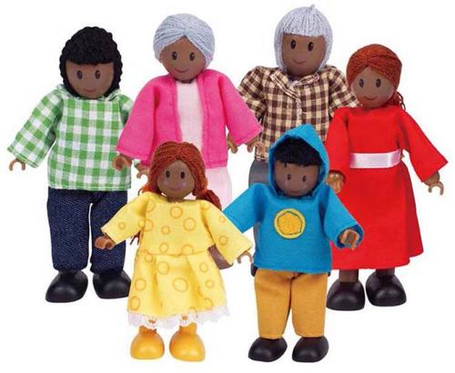 Hape African Family Doll Set of 6